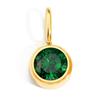8mm Stainless Steel Pendant with Twelve Birthstone Rhinestone Charms for DIY Jewelry