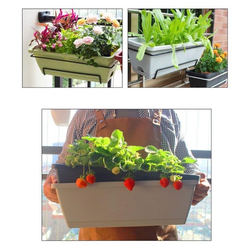 Durable Plastic Planter In Medium Size Durable Planter Flower Pots With Integrated Tray and Rack For Water Management