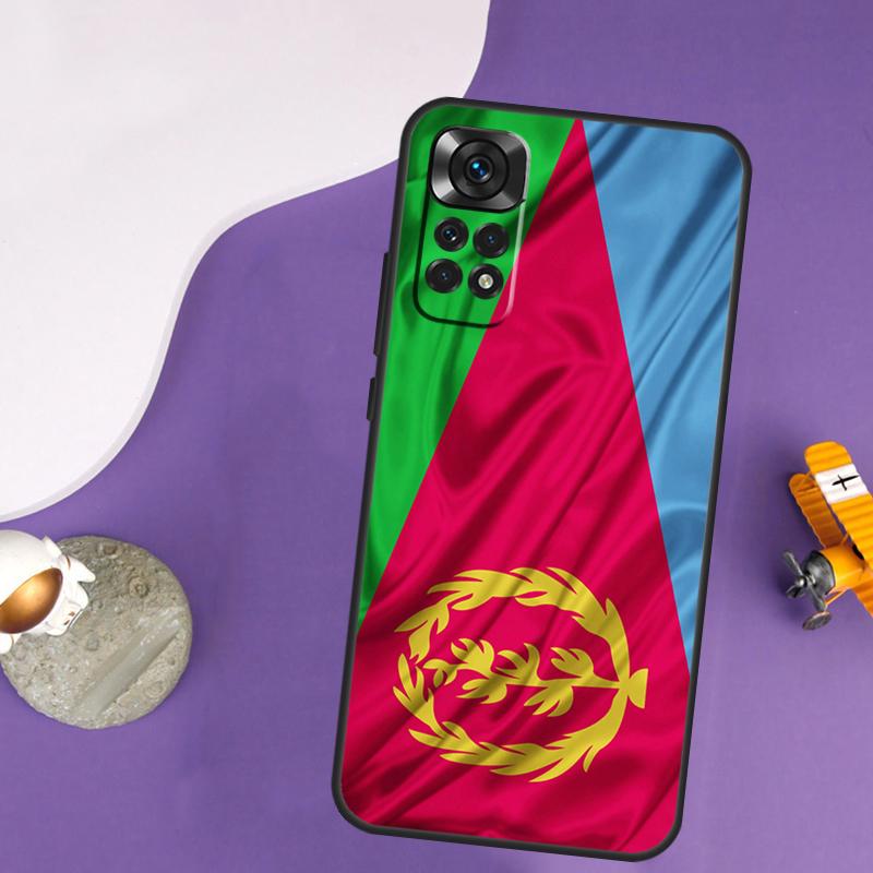 Eritrean Flag Case For Xiaomi Redmi Note 14 13 Pro 12 9 10 11 Pro 10S 11S 12S Redmi 14C 13C 10C 12C Cover