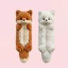Plush Fox Pencil Case Portable Office Supplies School Students Stationery Bag Multifunctional Storage Organizer Zipper Pouch