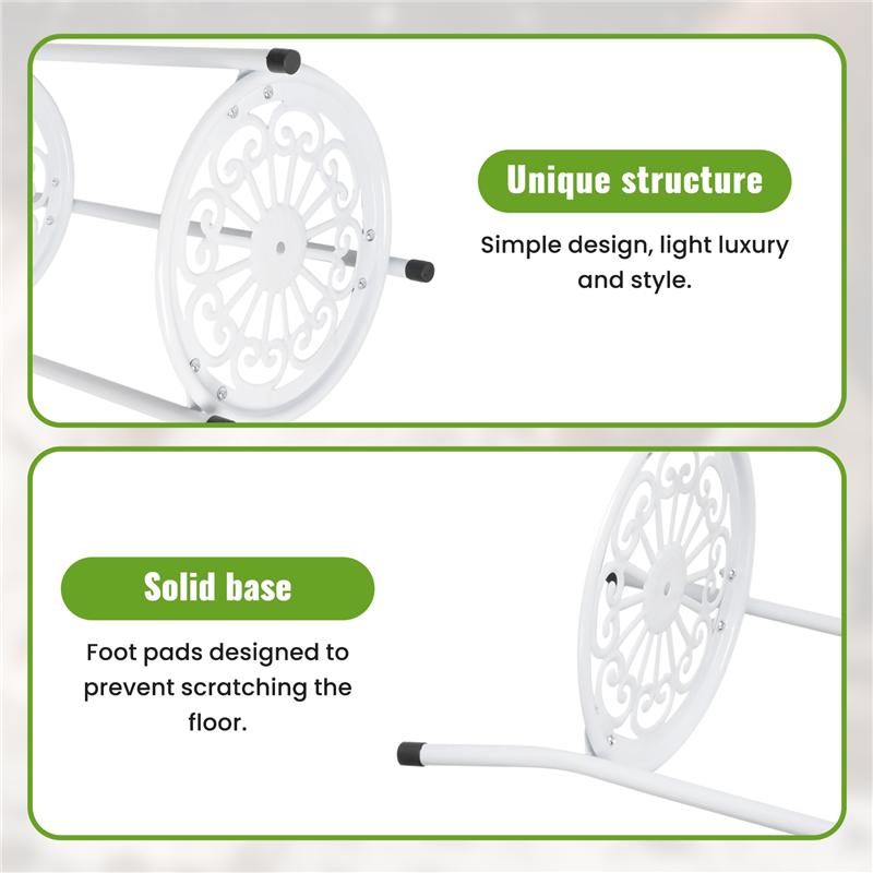 Good-Two-Layer Elegant Metal Plant Stand Shelf Potted Plant Holder Modern Tall Plant Pot Stands For Indoor Outdoor Decor
