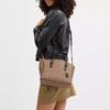 Coach Mollie Brand Logo Detachable Shoulder Strap Tote Bag Shopping Bag Women Tote Brown Black CV965-IMQRX