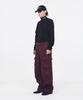 Aepeuteopeulei Wide Military Cargo Pants Burgundy