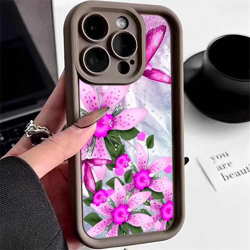 Angel Eye TPU Soft Phone Case for Samsung A05 A04 A10 A30 A13 A23 A53 A14 A24 A34 A54 A15 A25 A35 A55 S20 S23 FE S24 Ultra Ae66 Butterfly flower Cute