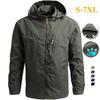 Plus Größe 7XL Windjacke Männer Taktische Jacke Wasserdicht Outdoor Kapuzenmantel Sport Militär Bereich Klettern Dünne Oberbekleidung