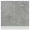 Lyon kitchen sink base cabinet in concrete gray 80x46x81.5 cm wood composite