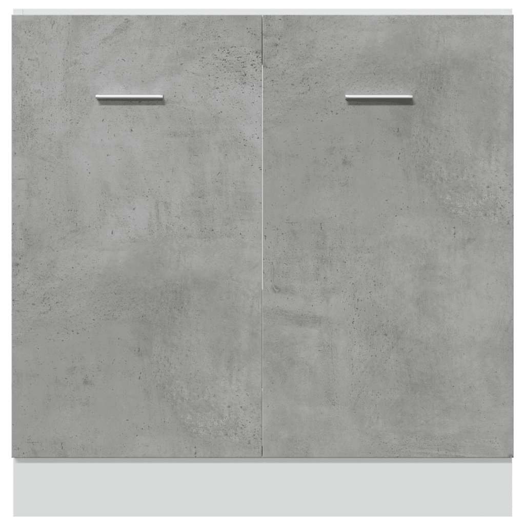 Lyon kitchen sink base cabinet in concrete gray 80x46x81.5 cm wood composite