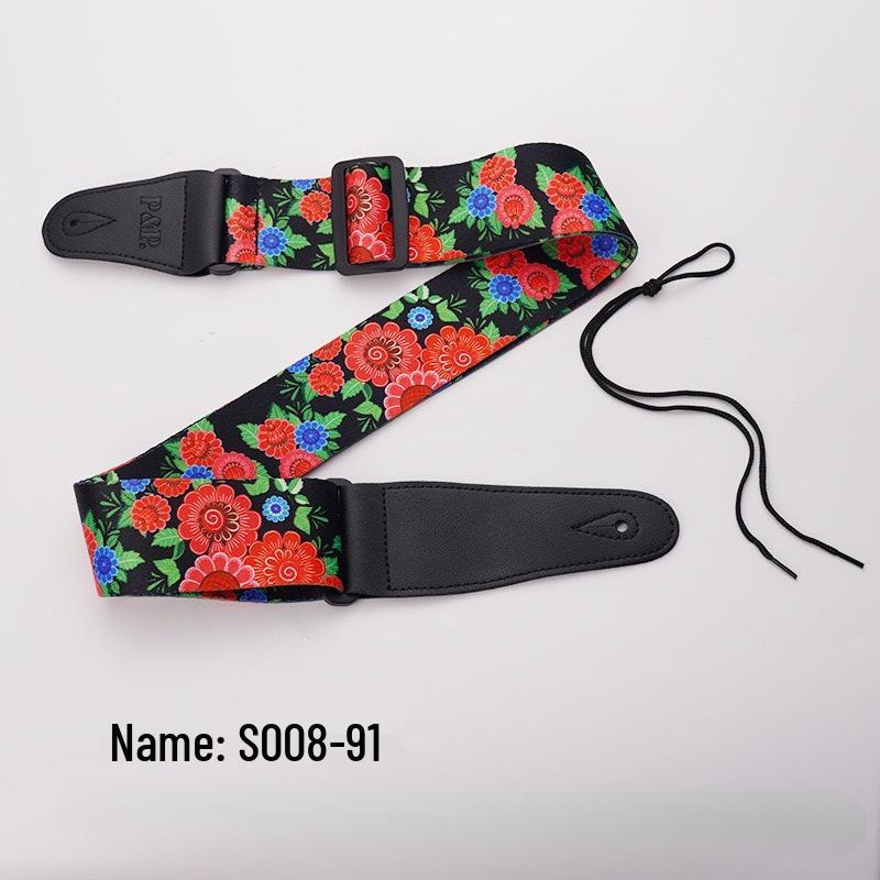 PP Widened PU Leather Guitar Strap - Electric & Classical Folk Style, Personalized Crossbody Design