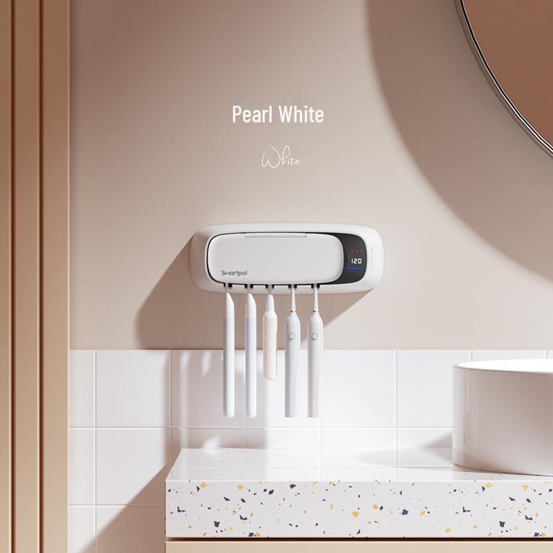 

УФ-стерилизатор и держатель для зубных щеток SmartPal — подключаемый, настенный, с функцией сушки, установка без сверления.