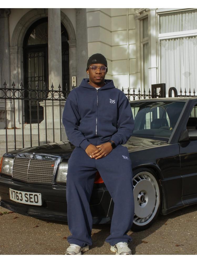 RogueWave American Fashion Einfarbig Übergroßes Sweatshirt Herren Y2K Zweiteiler Harajuku Hip-Hop Gothic Joker Hose Jogginghose