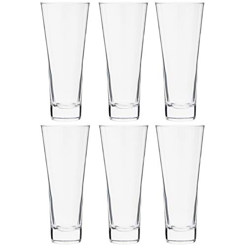 Toyo Sasaki Glass Odin Tumbler Glass, 310ml, Set of 6, Made in Japan, Dishwasher Safe, Shatter-Resistant, Good Design Award Winning, Glass Cups, Beer