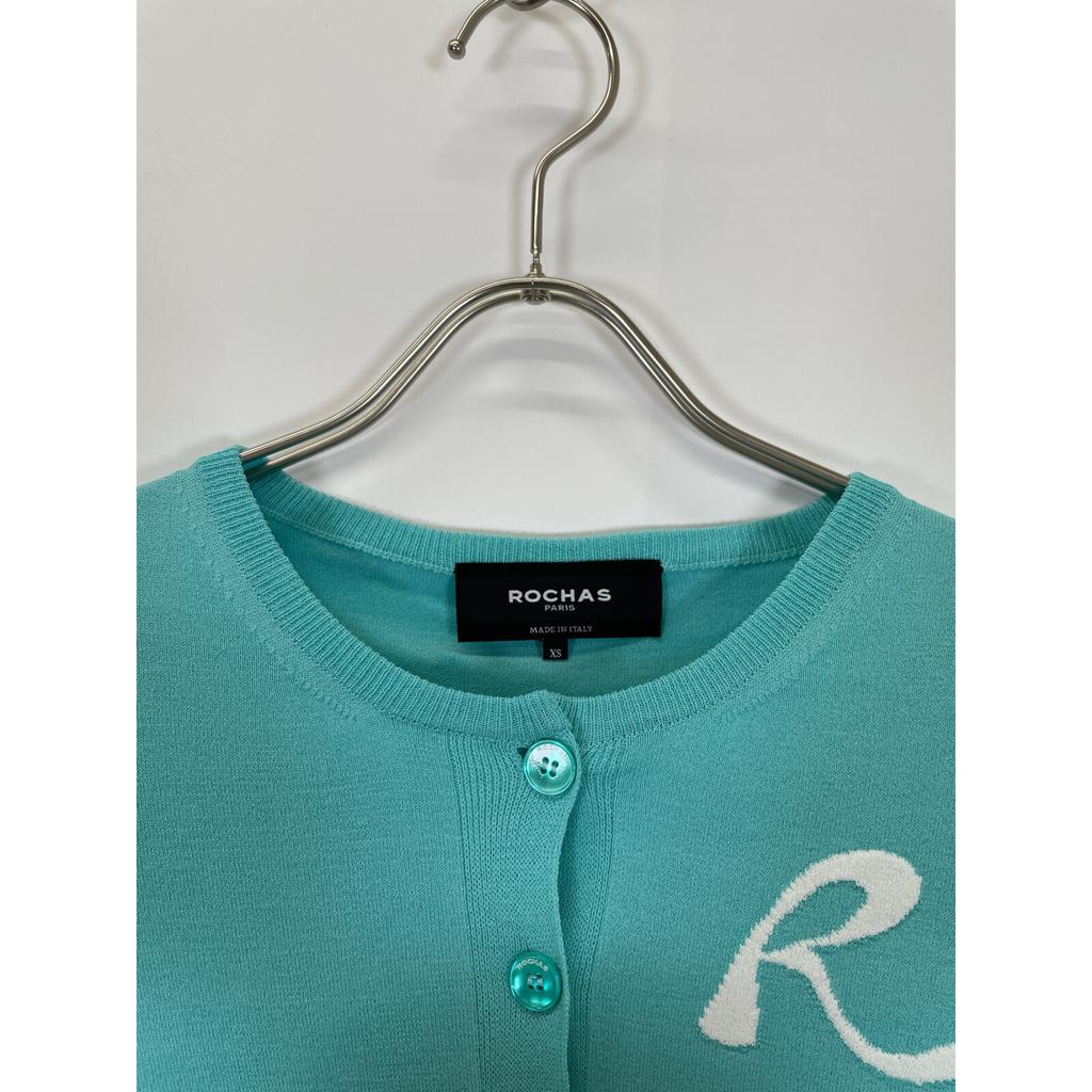 Rochas 23Stainless Steel Light Blue ROPW75051A Rayon Blend Cardigan Tops XS Light blueUsed