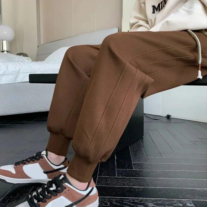 Fashion  Loose Elastic Waist Drawstring Sport Trousers 2023 Casual Cotton Women Harem Pants Solid Ladies Sweatpants 30253