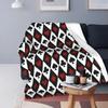 Playing Poker Card Flannel Throw Blanket Hearts Square Clubs Spades Fashion Cozy Bedspread Fleece Travel Super Soft Blanket King