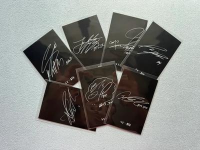 BTS (Bangtan Boys) cartão fotográfico assinado