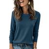 Pullover Sweaters For Women Round-neck Long Sleeve Breathable Loose Soft Cozy Knitted Sweater Tops