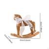 Rocking Horse Statue Wooden Figurine Centerpiece Decorative Birthday Gift Collection Ideal