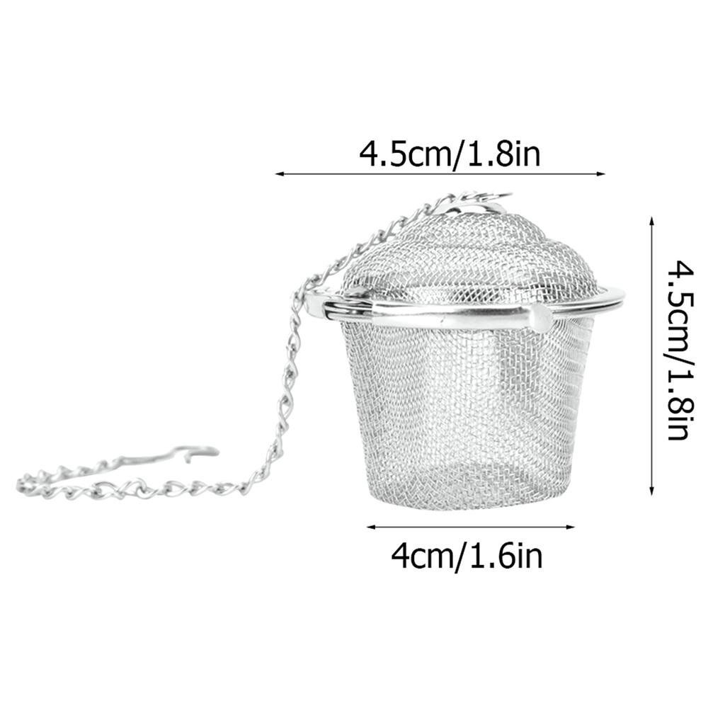 Stainless Steel Tea Strainer Mesh Herbal Spice Filter Soup Infuser with Chain(S)