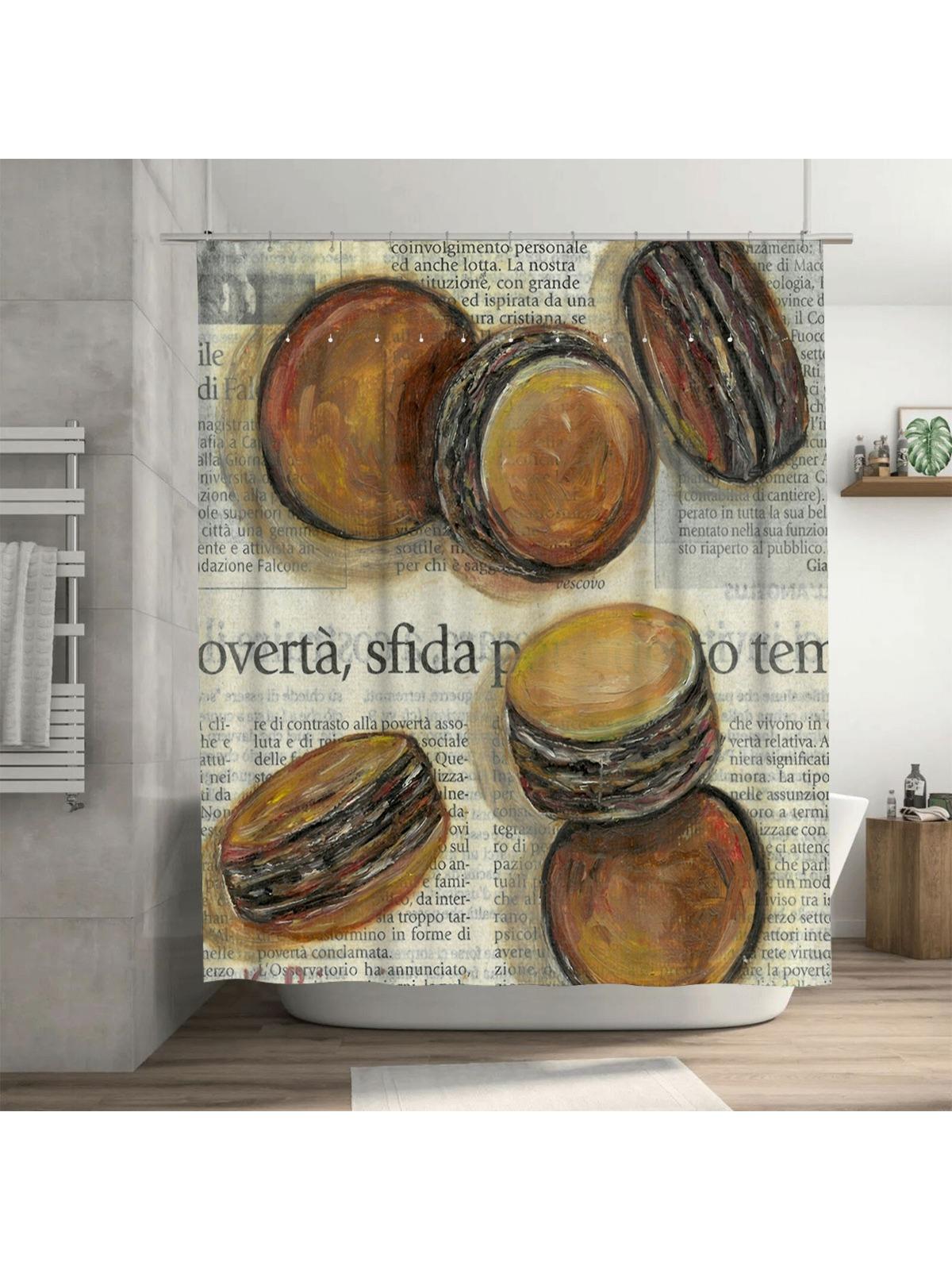 Artistic Macarons Shower Curtain | Modern and Chic Bathroom Decor 90X180cm