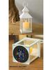 LED Courtyard Hanging Lanterns: Retro Indoor/Outdoor Atmosphere Lights with Electronic Candles for Camping and Table Decoration.