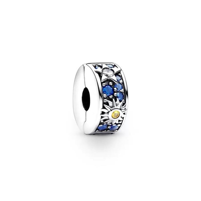 Fine Blue Starry Sky Series Astronaut Star & Crescent Moon Mysterious Alien Sun Fit Original Bracelet Diy Jewelry Gifts
