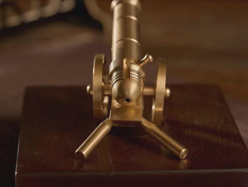 Miniature Pure Brass Italian Cannon Model - Home Office Desktop Decoration Ornaments - Trendy Creative Gift
