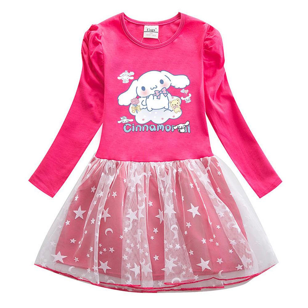 Autumn 2026 New Girls' Princess Mid-length Dresses