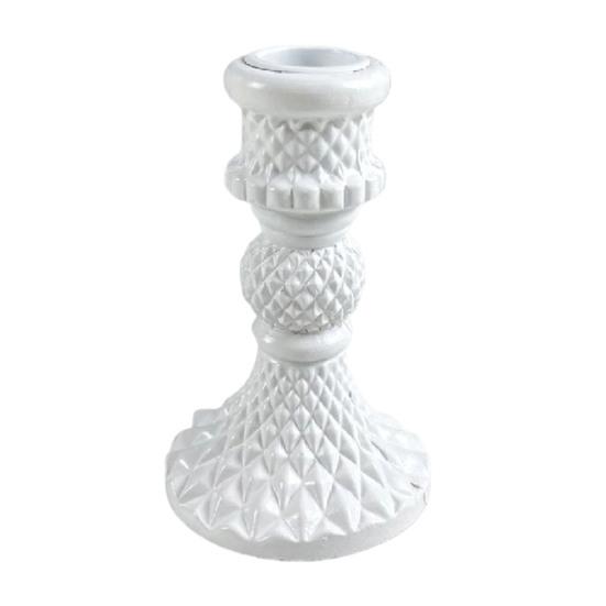 French Style Candle Holder Vintage Taper Holder, Nostalgic Resin Candlestick Decorative Soft Decoration Accessories Stand for Wedding Party