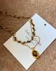 Gold-Plated Tiger Eye Beaded Necklace - Retro Y2K Clavicle Chain, High-End Versatile Jewelry