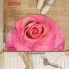 1Pcs Elegant Pink Semi Circle Welcome Doormat Non-Slip for Outdoor Patio Porch Kitchen Bathroom Entryway Floor Mat