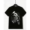 Sort T-shirt Med Rocklegende Og Digter Grafisk Print Til Mænd Streetwear Musikfestival Stil NY 2026