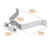 2pcs Wall Mount TV Antenna Pole Bracket Fixed Mount Bracket Multi Function Fixture Pole Holder Adjustable Home Improvement Tool