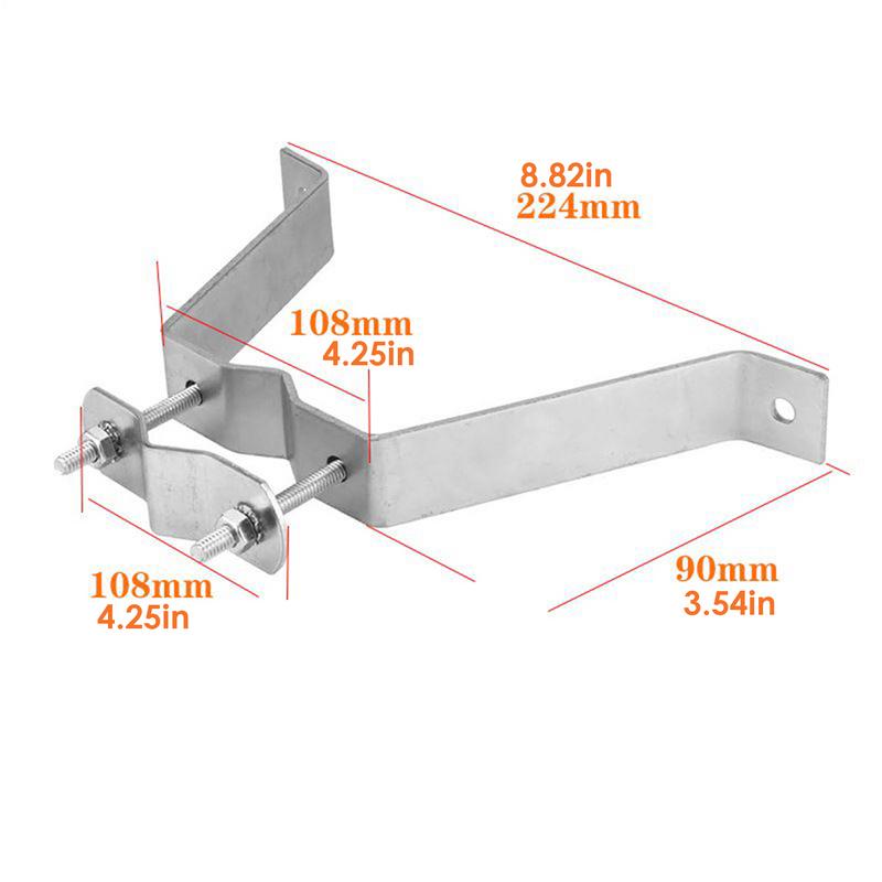 2pcs Wall Mount TV Antenna Pole Bracket Fixed Mount Bracket Multi Function Fixture Pole Holder Adjustable Home Improvement Tool