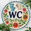 Vintage Aluminiowy Znak Toaletowy Wytrzymała Metalowa Tabliczka WC Łazienka Dekoracja Ścienna