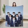 TWS Boy Group Blanket Soft Funny Plush Throw Blanket For Girls Boys Bedroom Flannel Bedspread Bed Cover