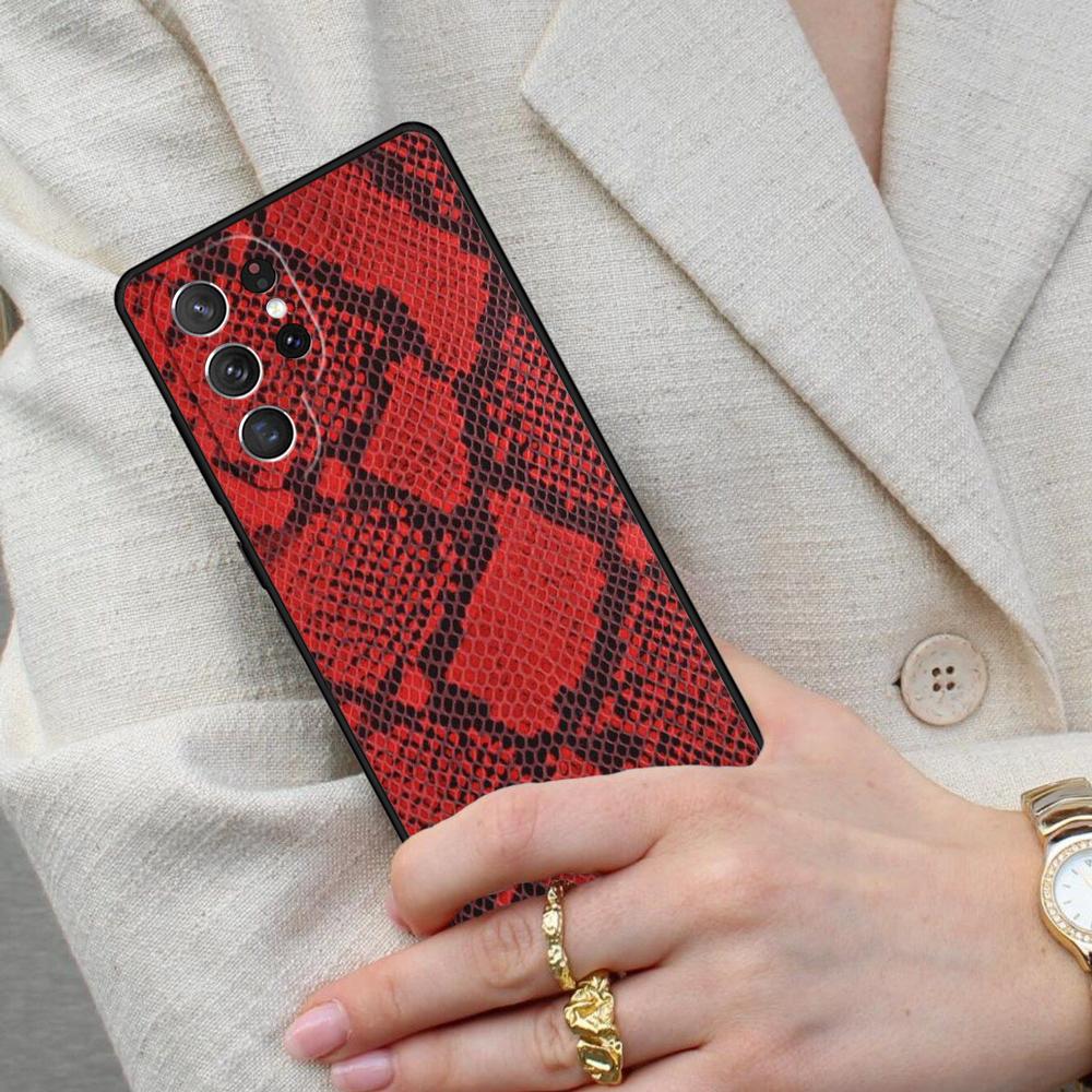 Python Snake Skin Cell Phone Case for Samsung Galaxy S26 Ultra S25 S24 S23 S22 S21 S20 Note10 Cover
