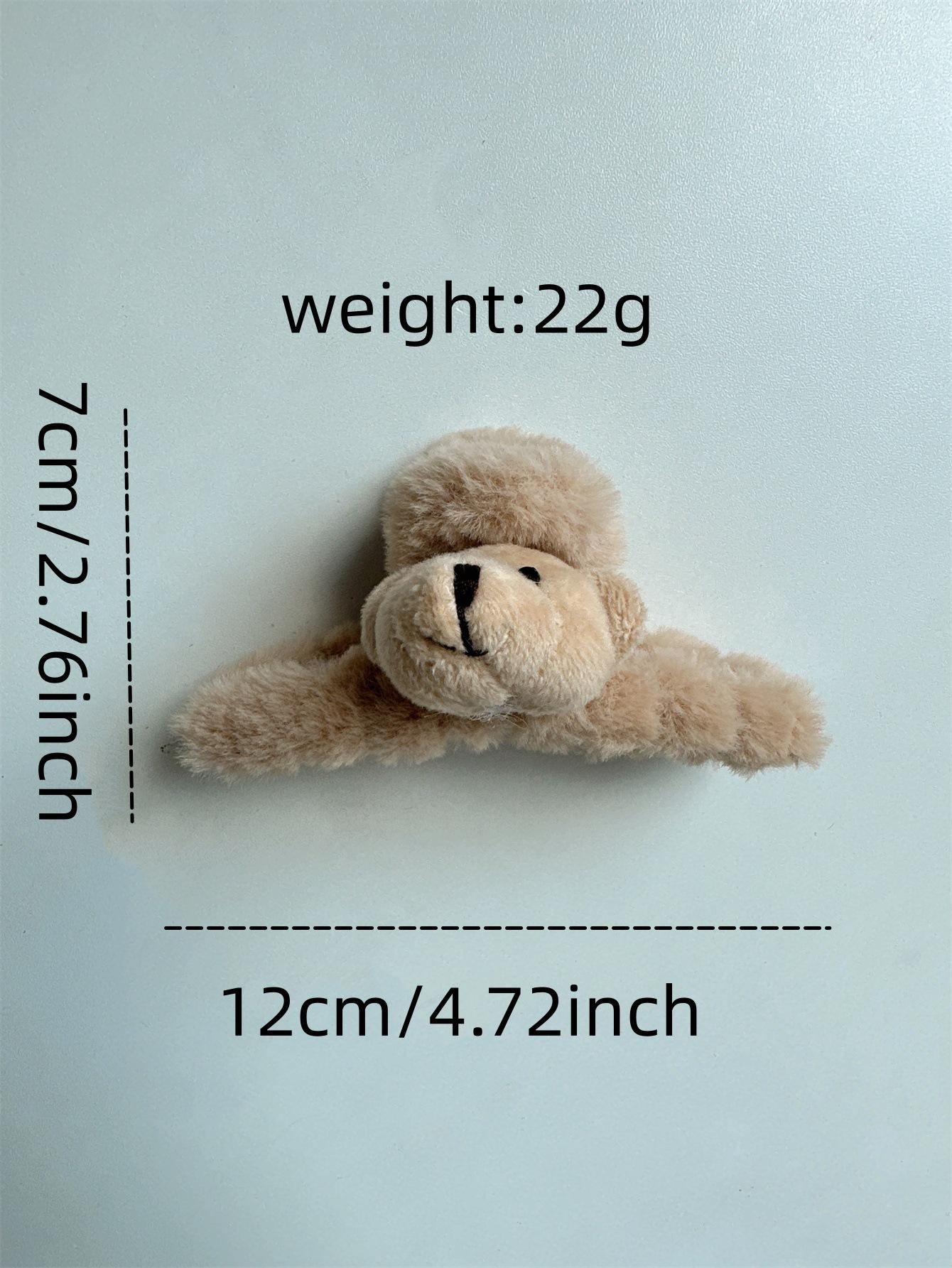 

Милая мультяшная плюшевая заколка-клипса в виде плюшевого мишки, Сладкий и свежий головной убор для девочки