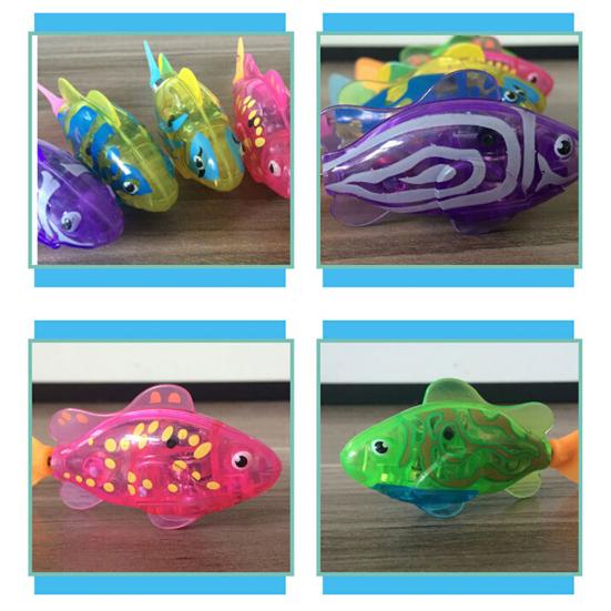 Poisson Robot Électronique Clignotant Décoration Aquarium Bain Enfant Jouet Cadeau