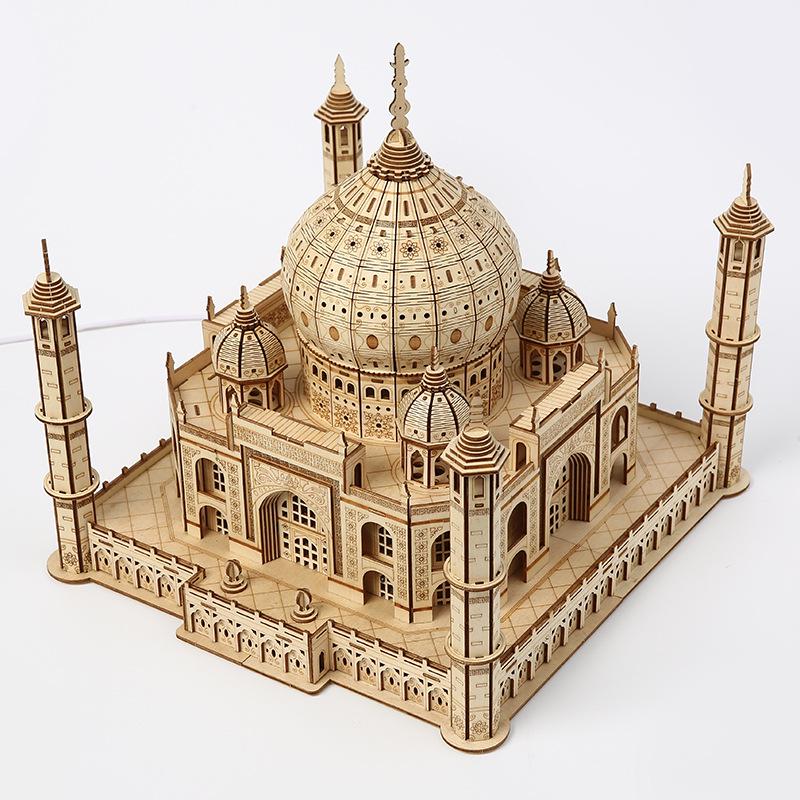 3D Light-Up Castle Puzzle: DIY Wooden Toy & Educational Ornament for Kids