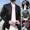 Men Coat Fashionable Baseball Uniform Style Sequined Jacket Stand Collar Thin Coat