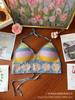 Be careful with the machine versatile vacation women's summer new suspender hollow crochet embroidery short vest women