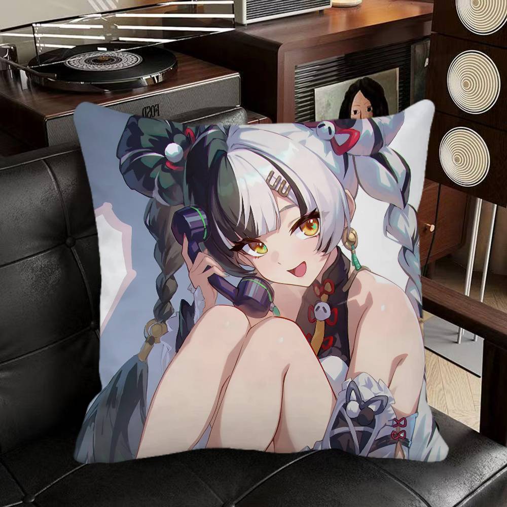 Dialyn Zenless Zone Zero Game Pillow Case Square Pillow Bedroom Sofa Leisure Comfort Cushion Car Home Decoration