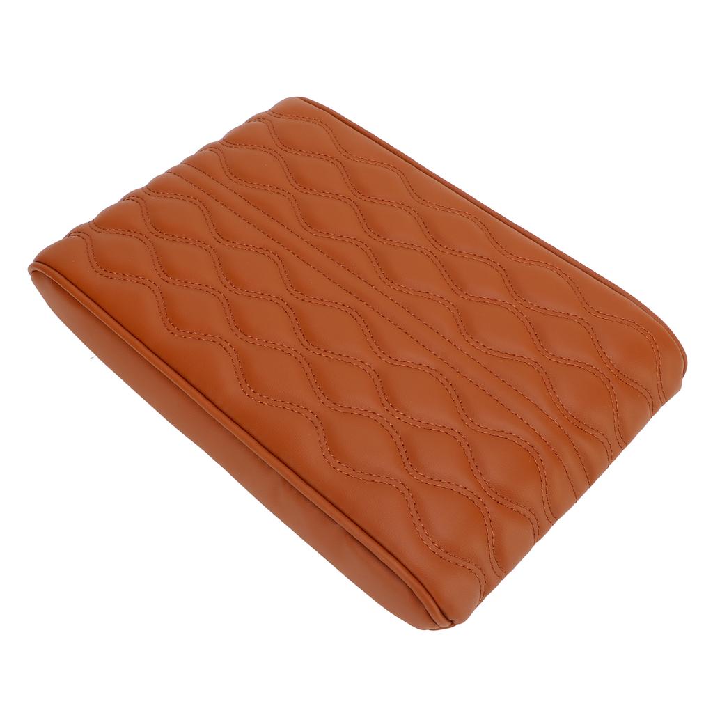 Center Console Armrest Cover Pad   PU Leather Waterproof Elastic Strap for SUV Truck Car