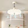 2026 Cream Style Ceiling Fan with Light: Eye Protection, Strong Wind, Invisible Blades for Bedroom, Restaurant, or Study Room
