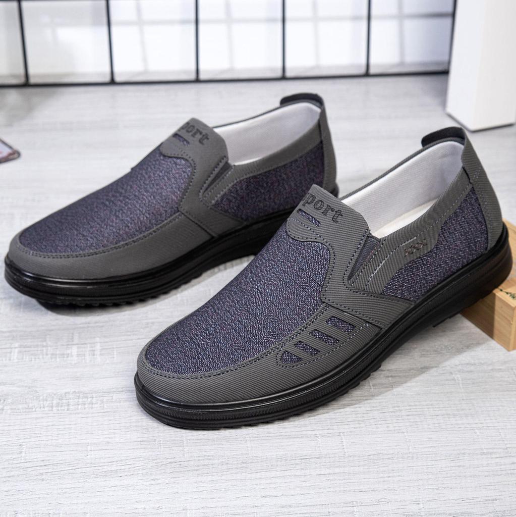 New Fashionable Cloth Shoes for Men Breathable Men's Single Shoes Soft Soled Non Slip Casual Oversized Shoes