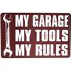 Vintage Metal Tin Signs  My Garage My Rules  Retro Wall Decor Plaque for Game Room Cafe Garage Club Bar Pubs  Iron Painting Deco