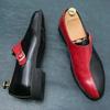 British pointed leather shoes summer breathable black and white personality casual youth heightening shoes hairstylist