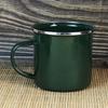 thick top quality 12oz 350ml enamel mug cup camping mug cup tea mug cup