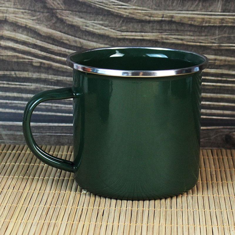 thick top quality 12oz 350ml enamel mug cup camping mug cup tea mug cup