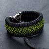 Handmade Paracord Rainbow Weave Survival Bracelet for Men Women Metal Buckle Outdoor Emergency Rope Wristband Couple Jewelry New